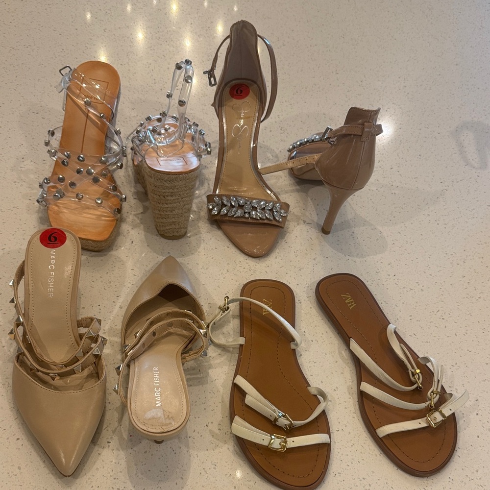 4 pair..Tan Heels Collection